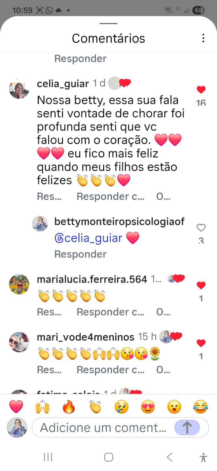 Depoimento de leitora sobre o livro.